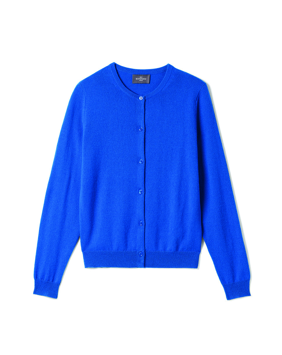 Cardigan classique - Femme - BLEU PIGMENT