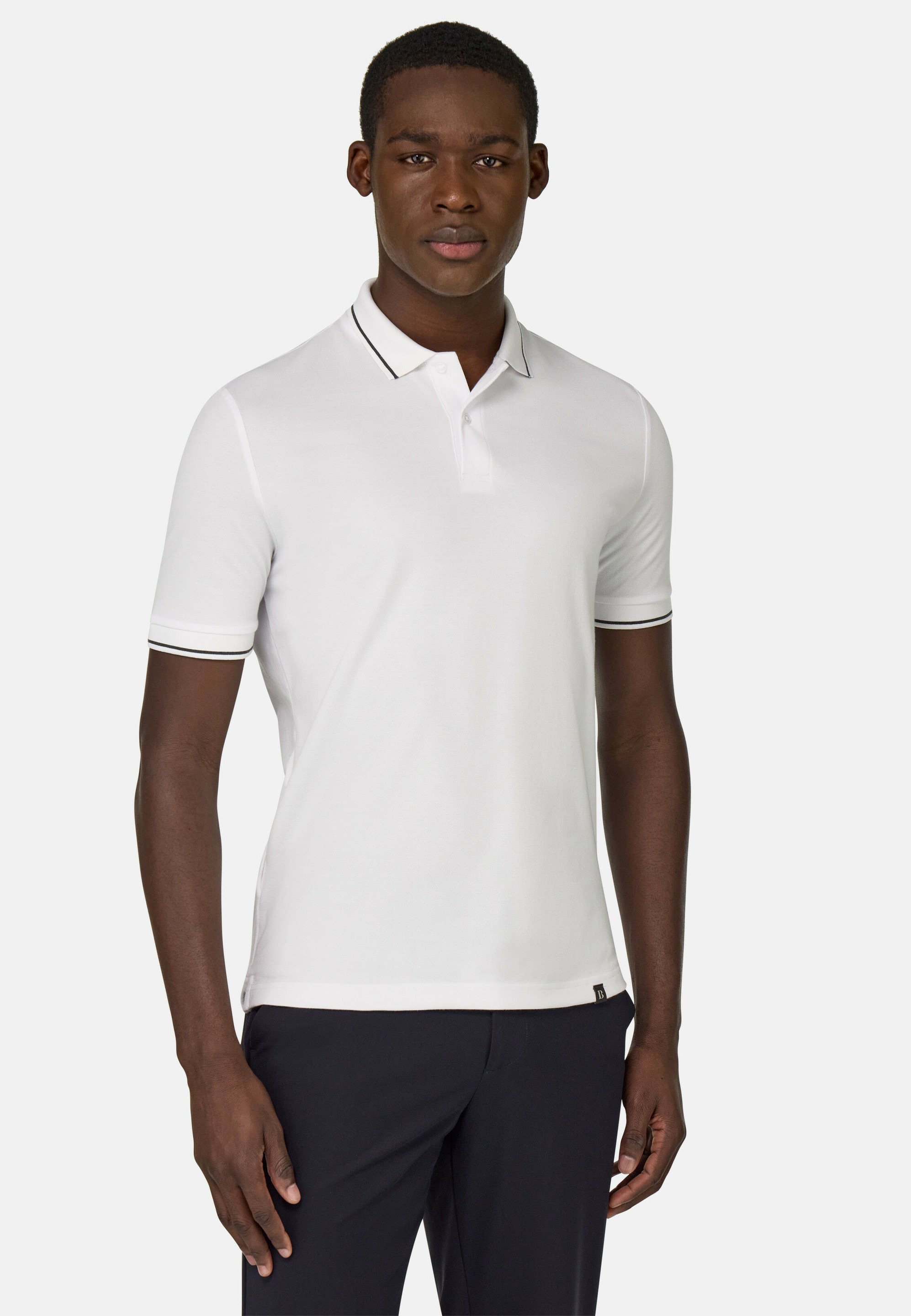 Polo en Piqué de Coton Mélangé