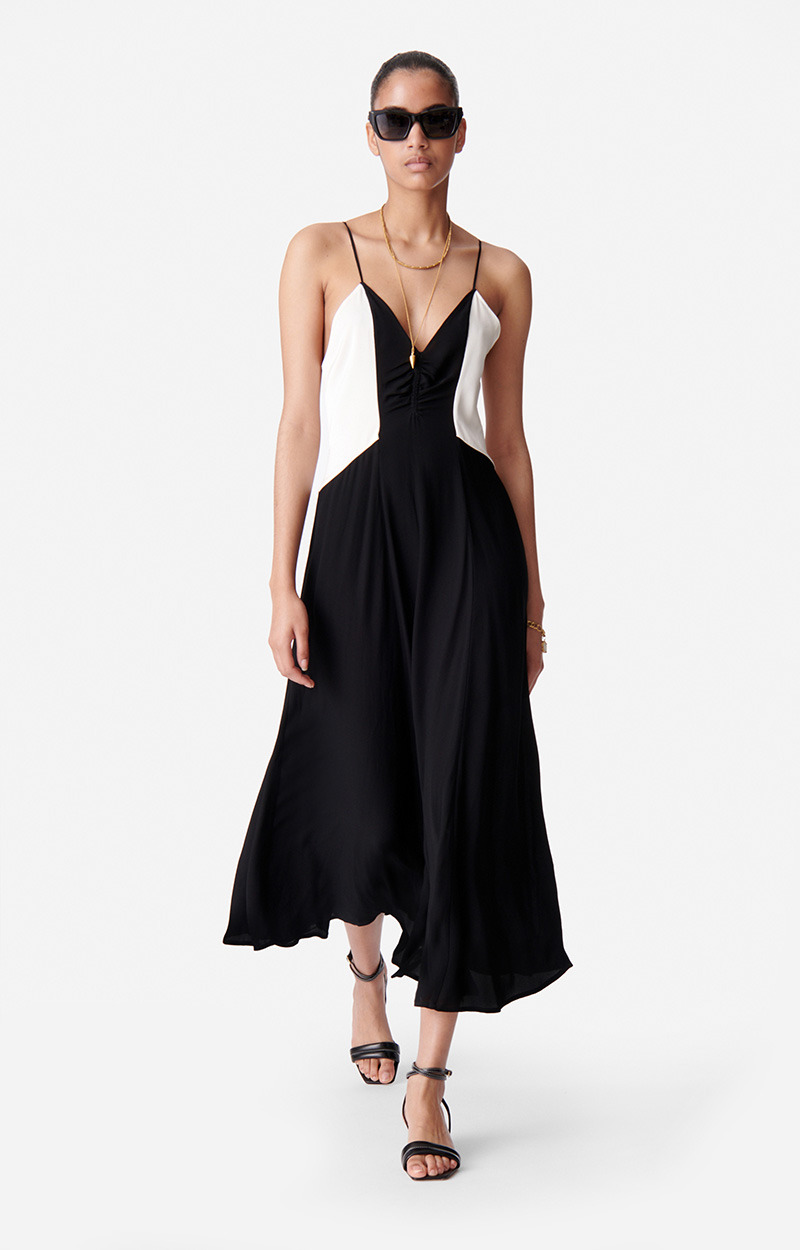 Robe Dragée En Viscose Mélangée