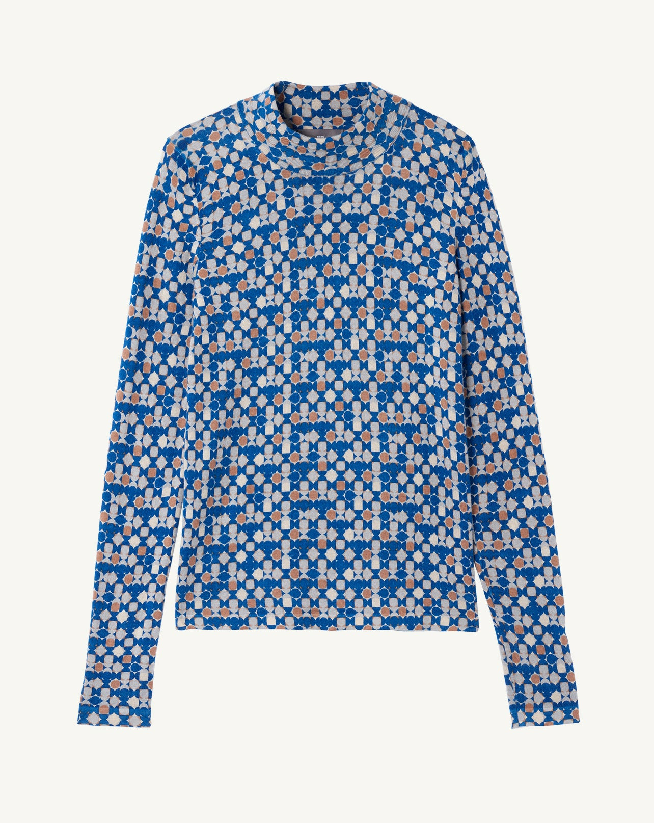 Top ultrafin imprimé - Femme - GRIS ARGENTE/NIAGARA/AVOINE/VICUNA