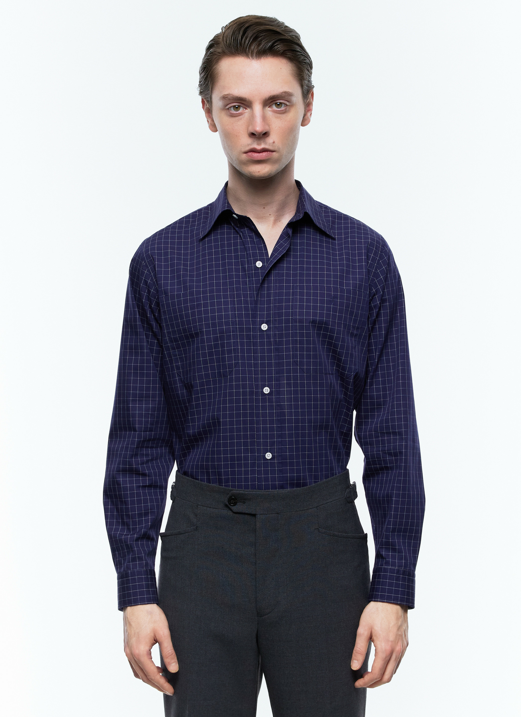 Chemise en coton à carreaux