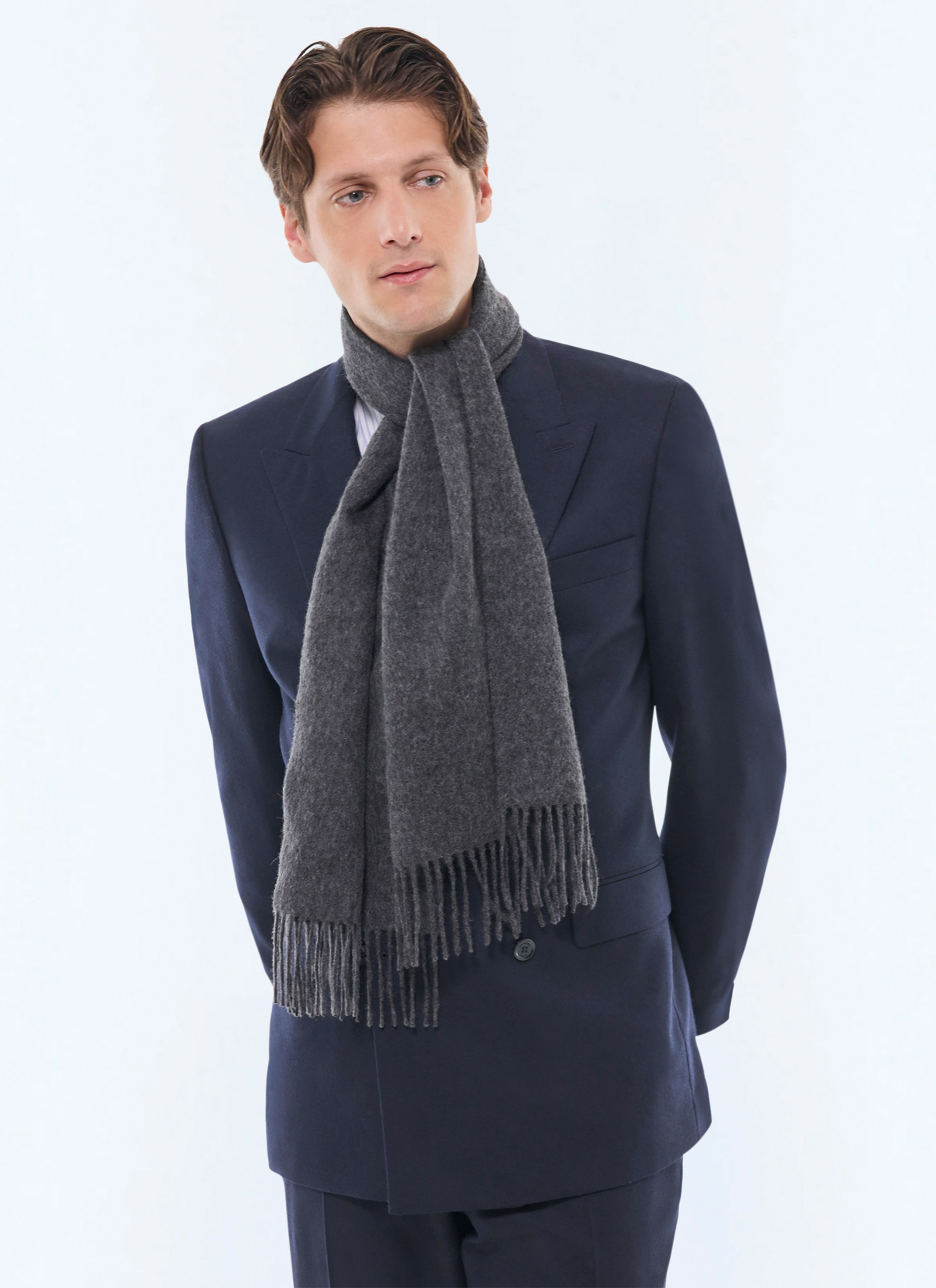 Veste de costume croisée en laine