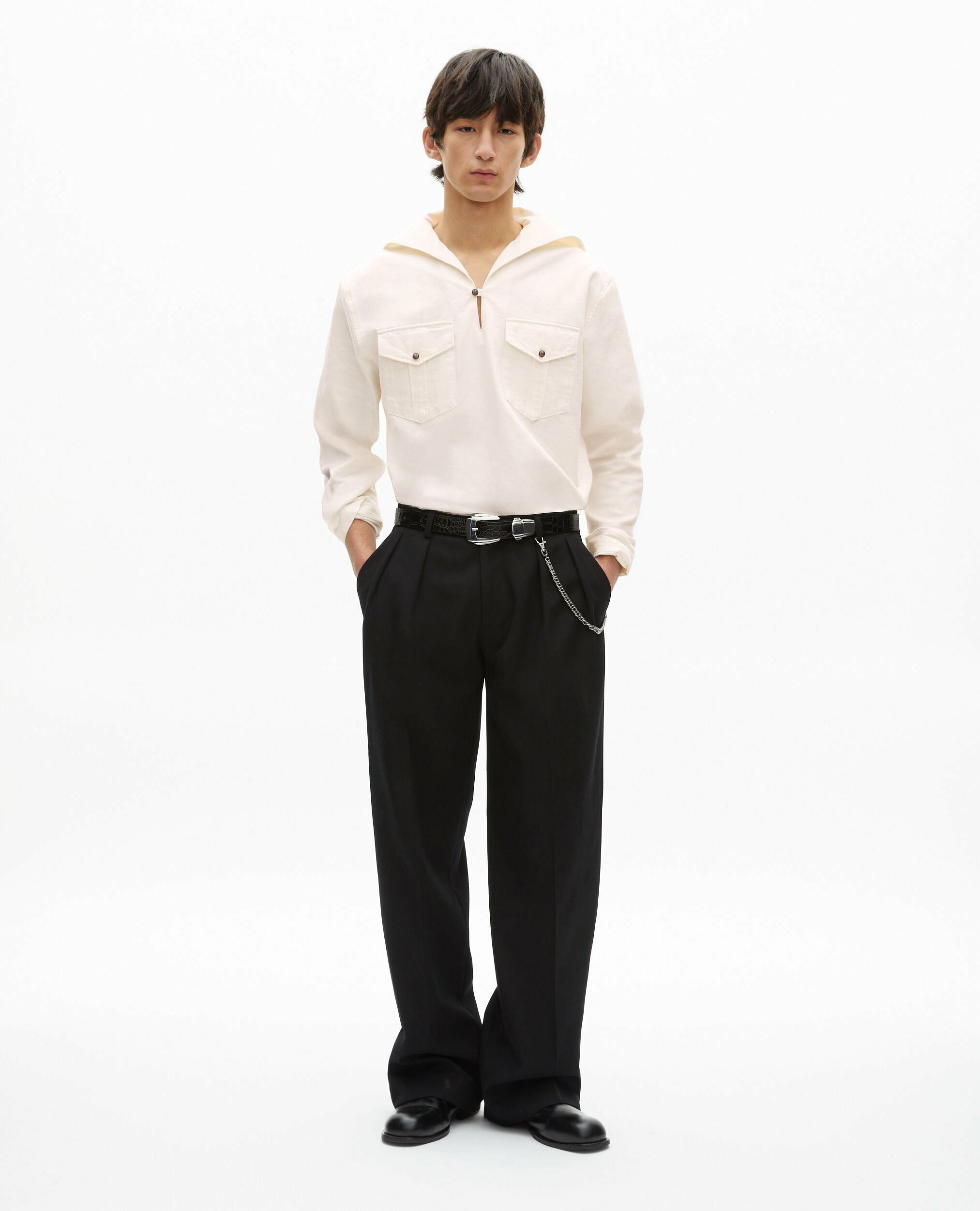 Chemise A Col Marin Et Poches