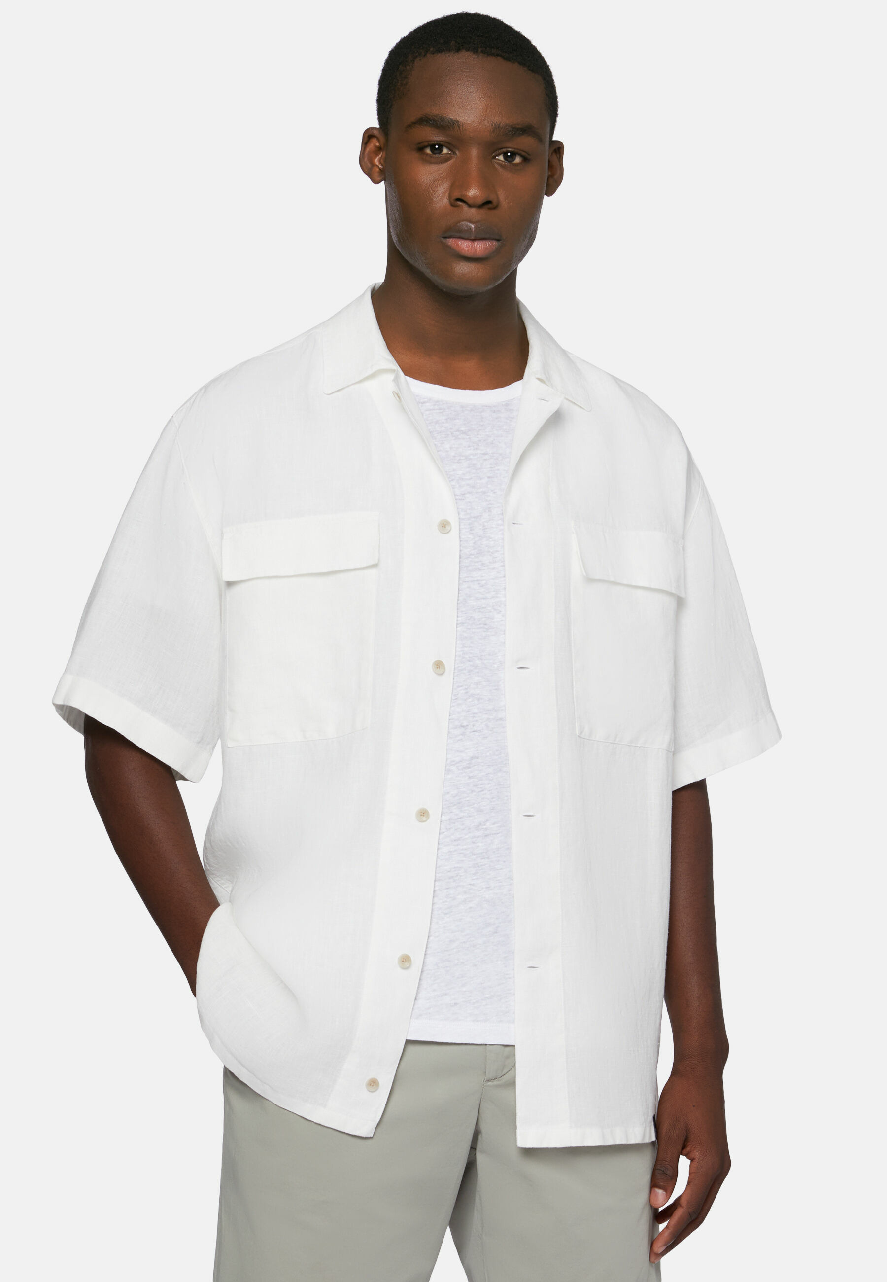 Surchemise Blanche Camp En Lin
