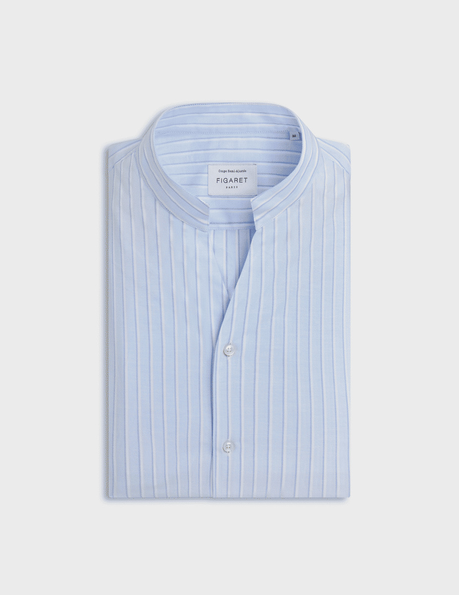 Chemise Carl rayée bleu clair