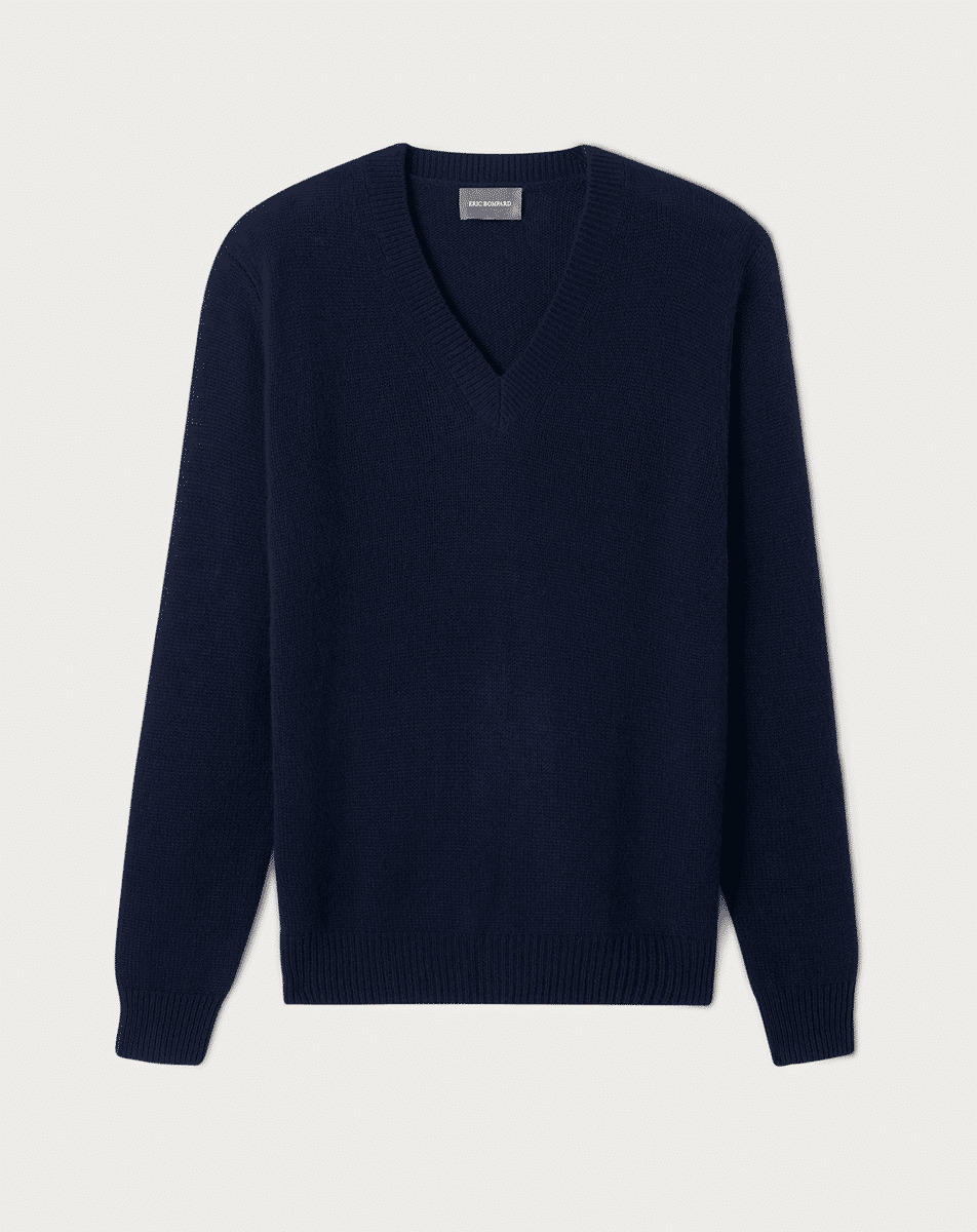 Pull V 4 fils - Homme - MARINE