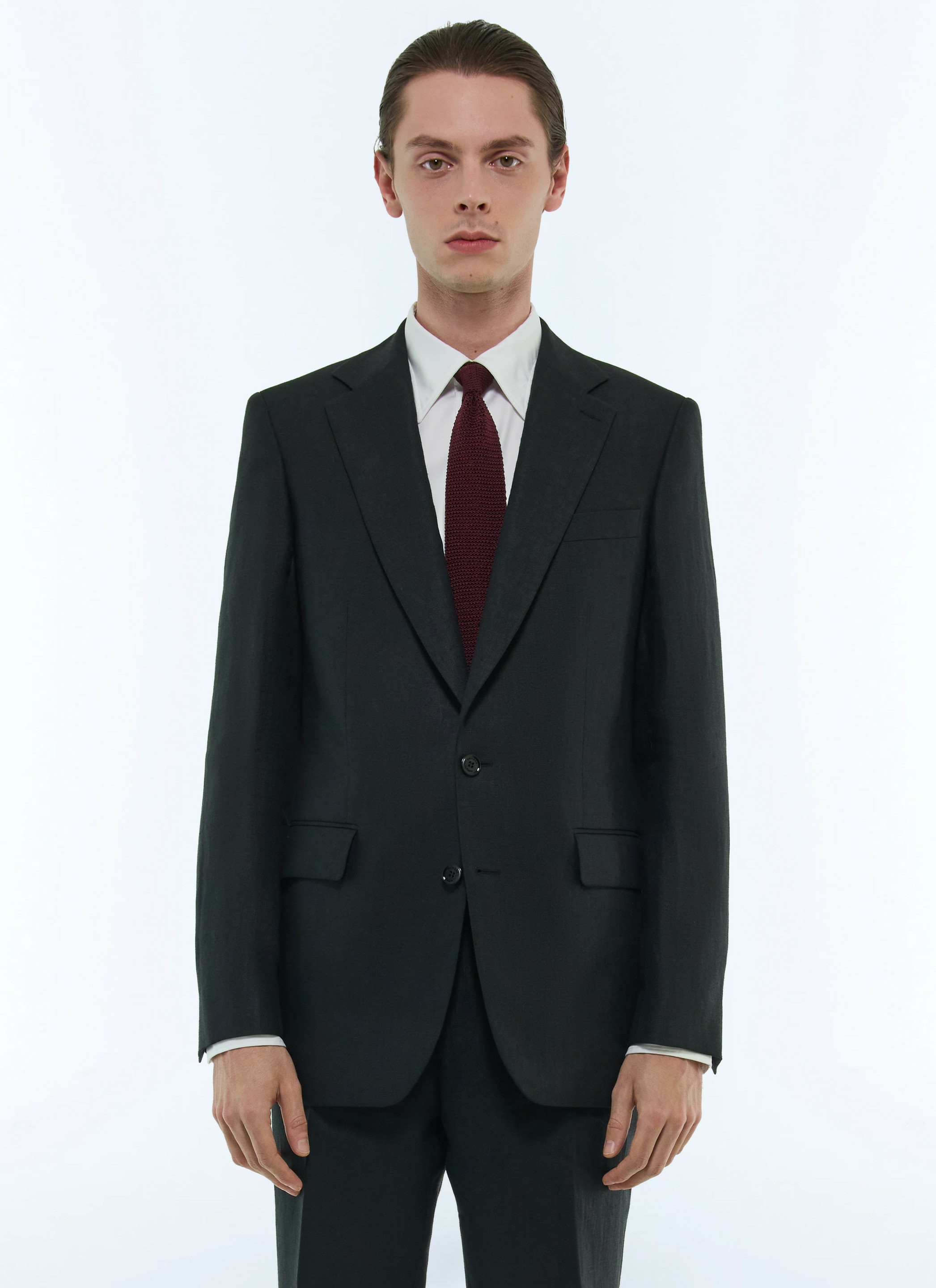 Veste ajustée en toile de lin