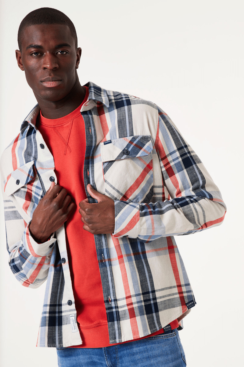 Men Overshirts Brown