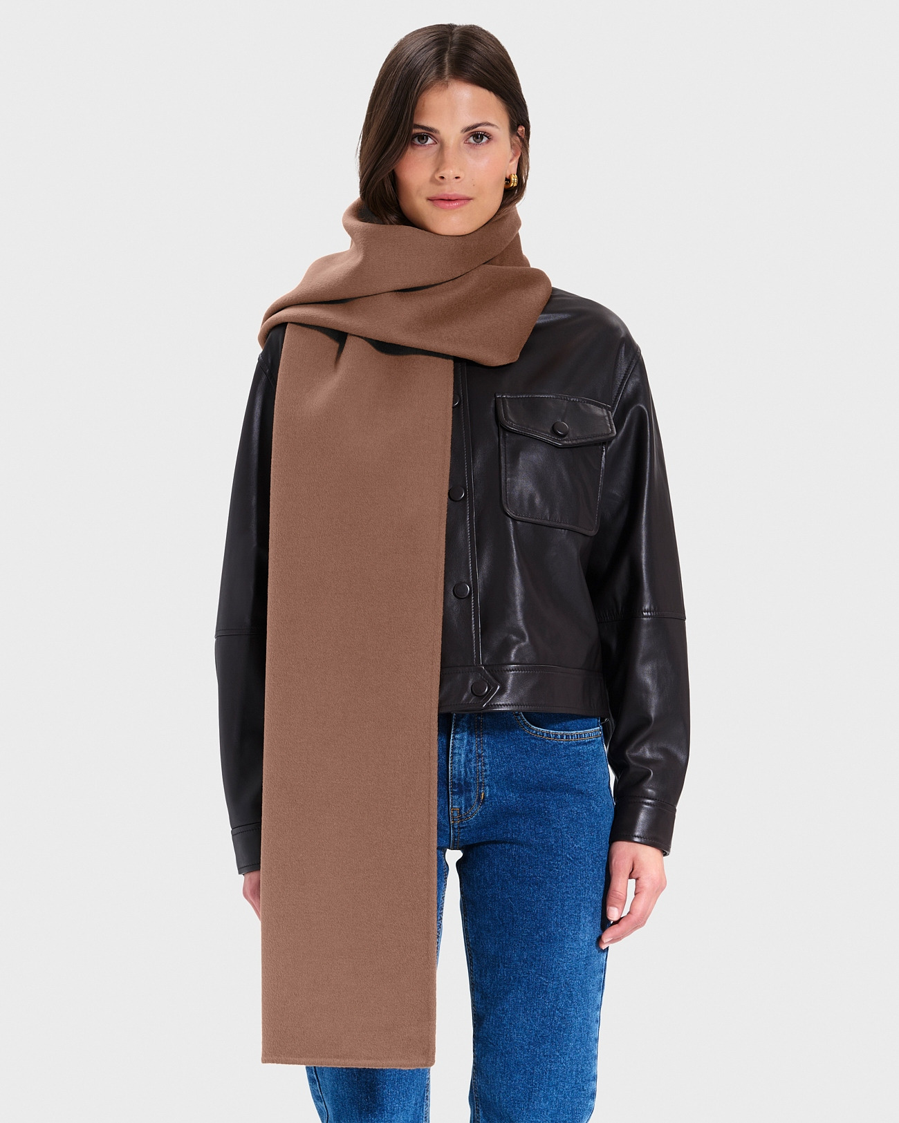 Echarpe Evy Camel en Laine
