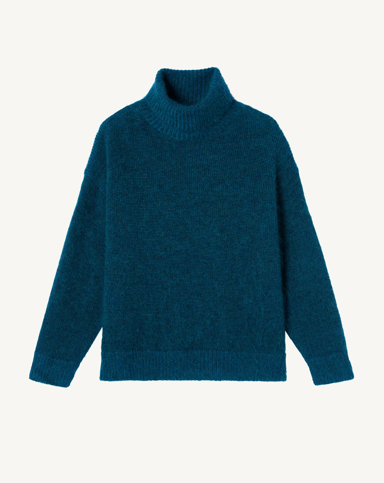 Col roulé oversized mohair - Femme - BLEU PAON