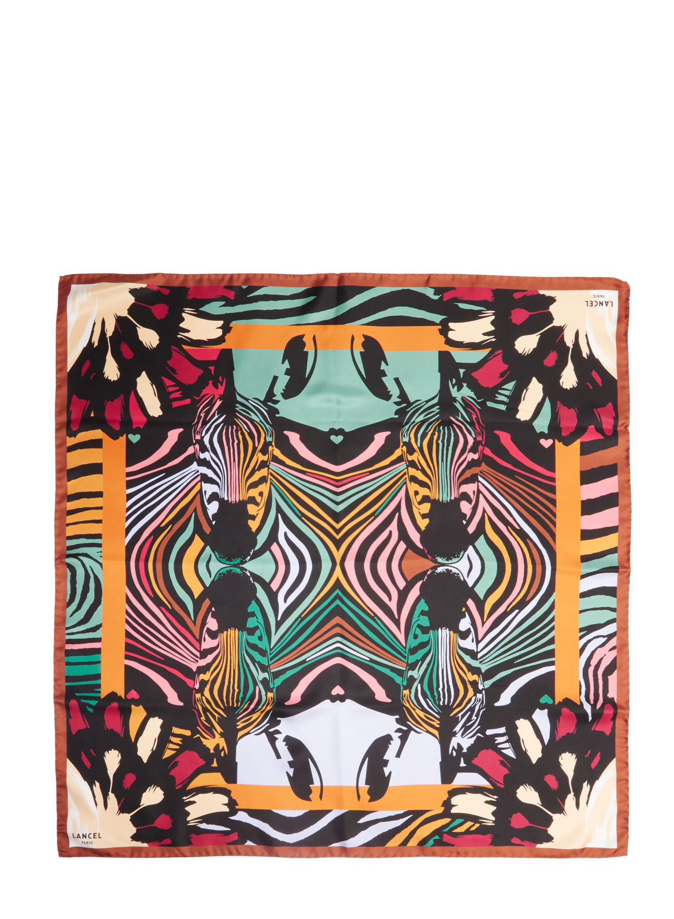 Motif Zebra Mania - Carre 90 - Multico Noir