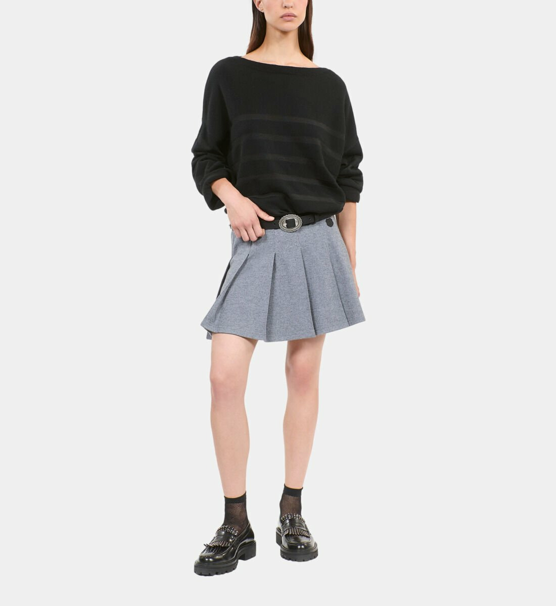 Pull En Laine Et Cachemire À Rayures Femme