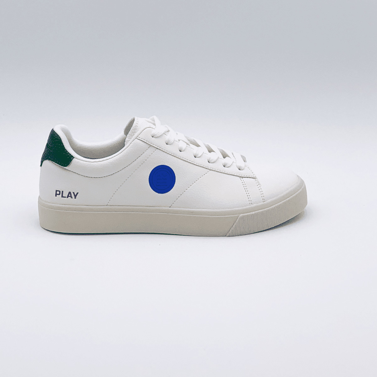 Sneaker Meribel PLAY blanches avec détail vert