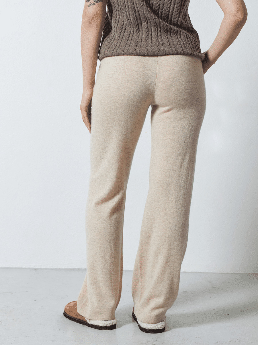 Pantalon jogging cachemire Dulcina BEIGE CHINE
