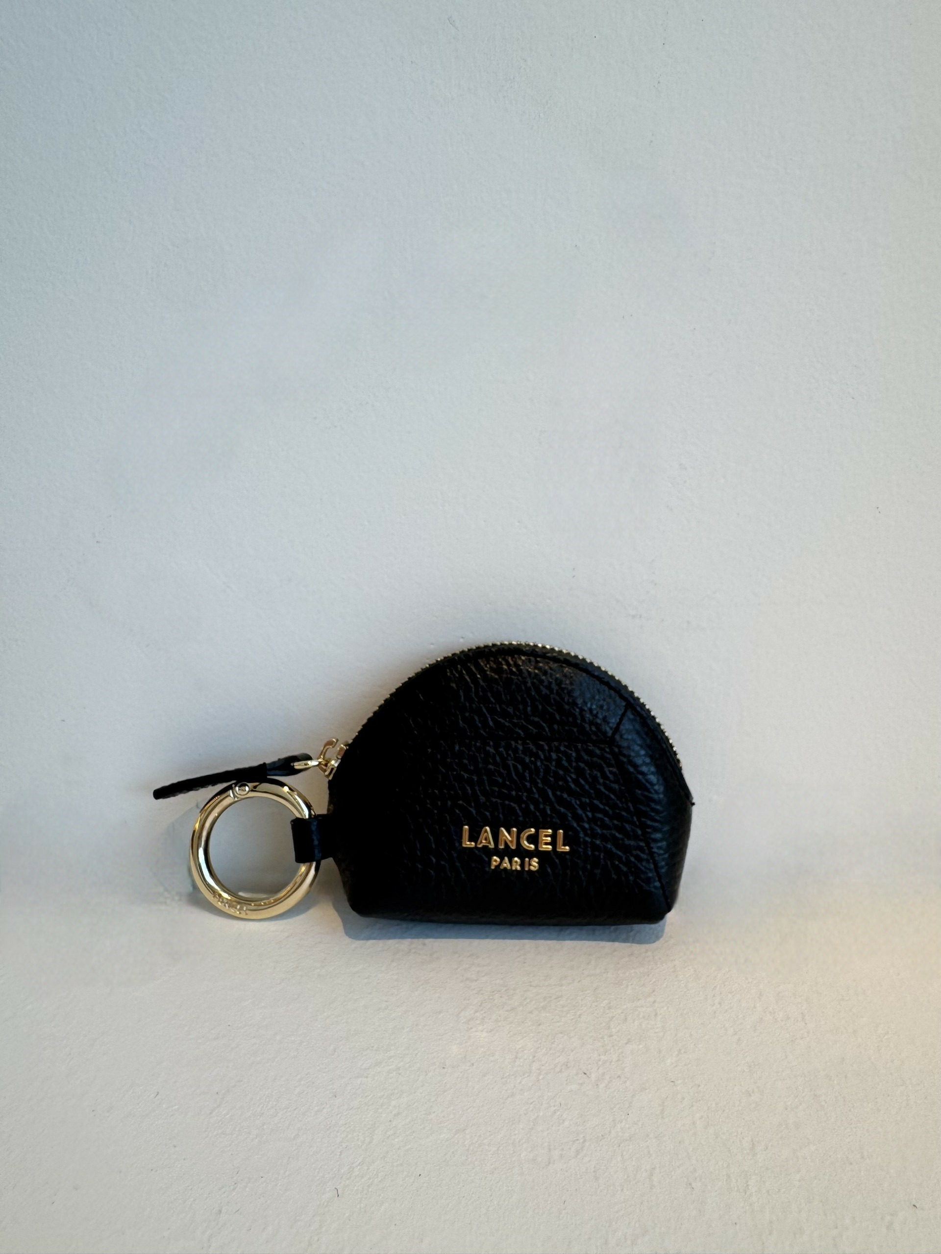 Lettrine De Lancel - Porte-Monnaie Demi Lune - Noir