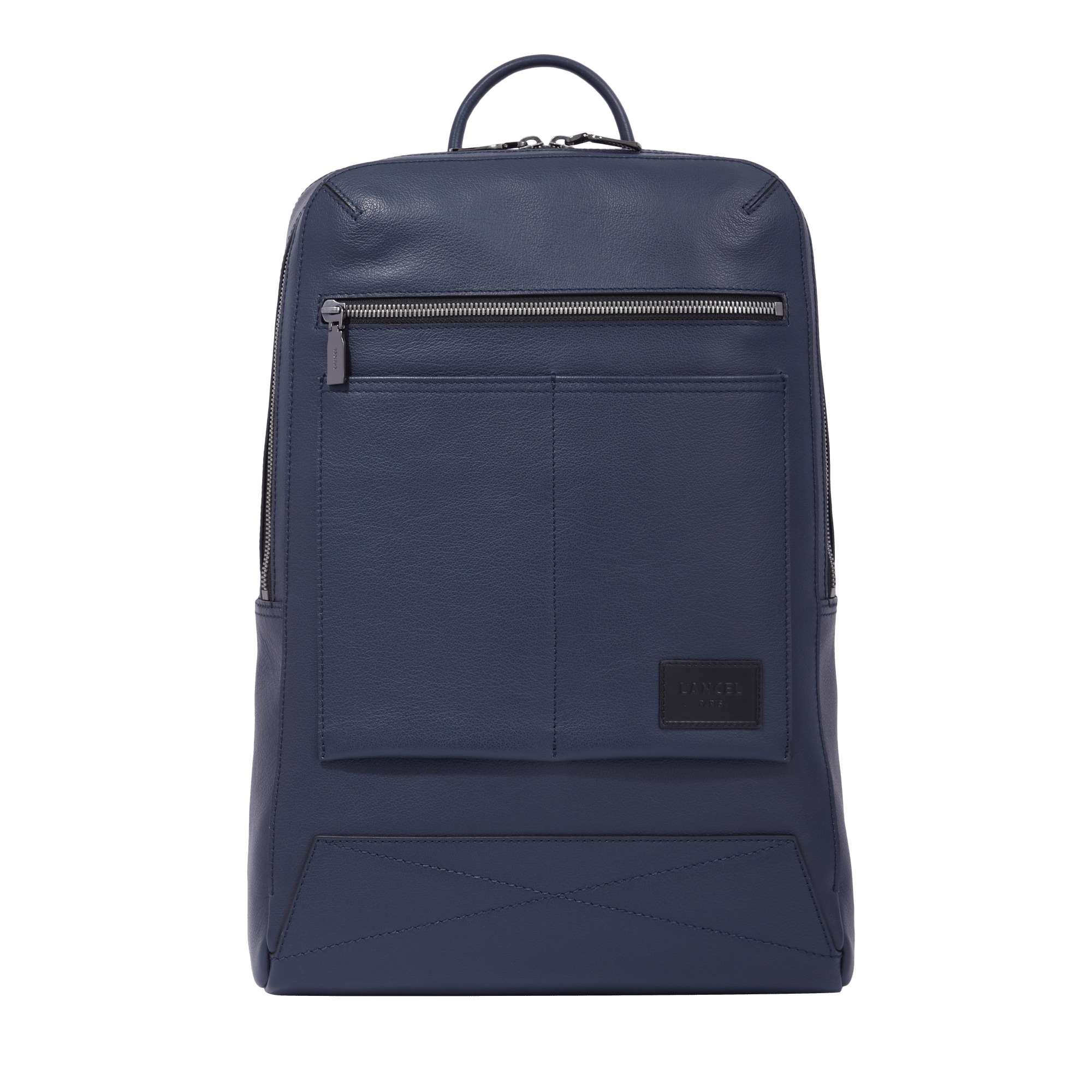 NEO NOMADE - SAC DOS 2 COMP ZIPPE - Bleu Minuit