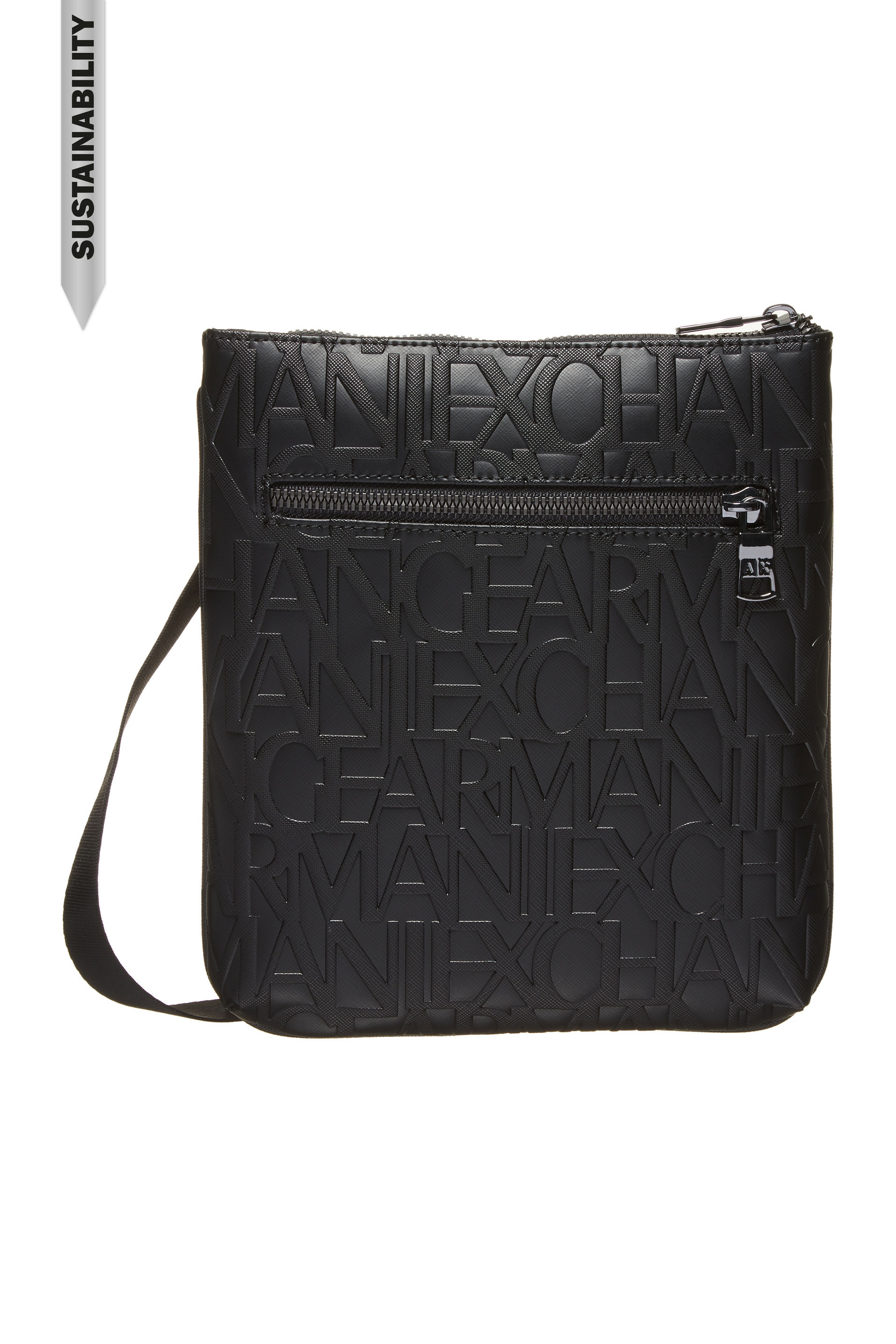 Sac à bandoulière plat pour homme - nero