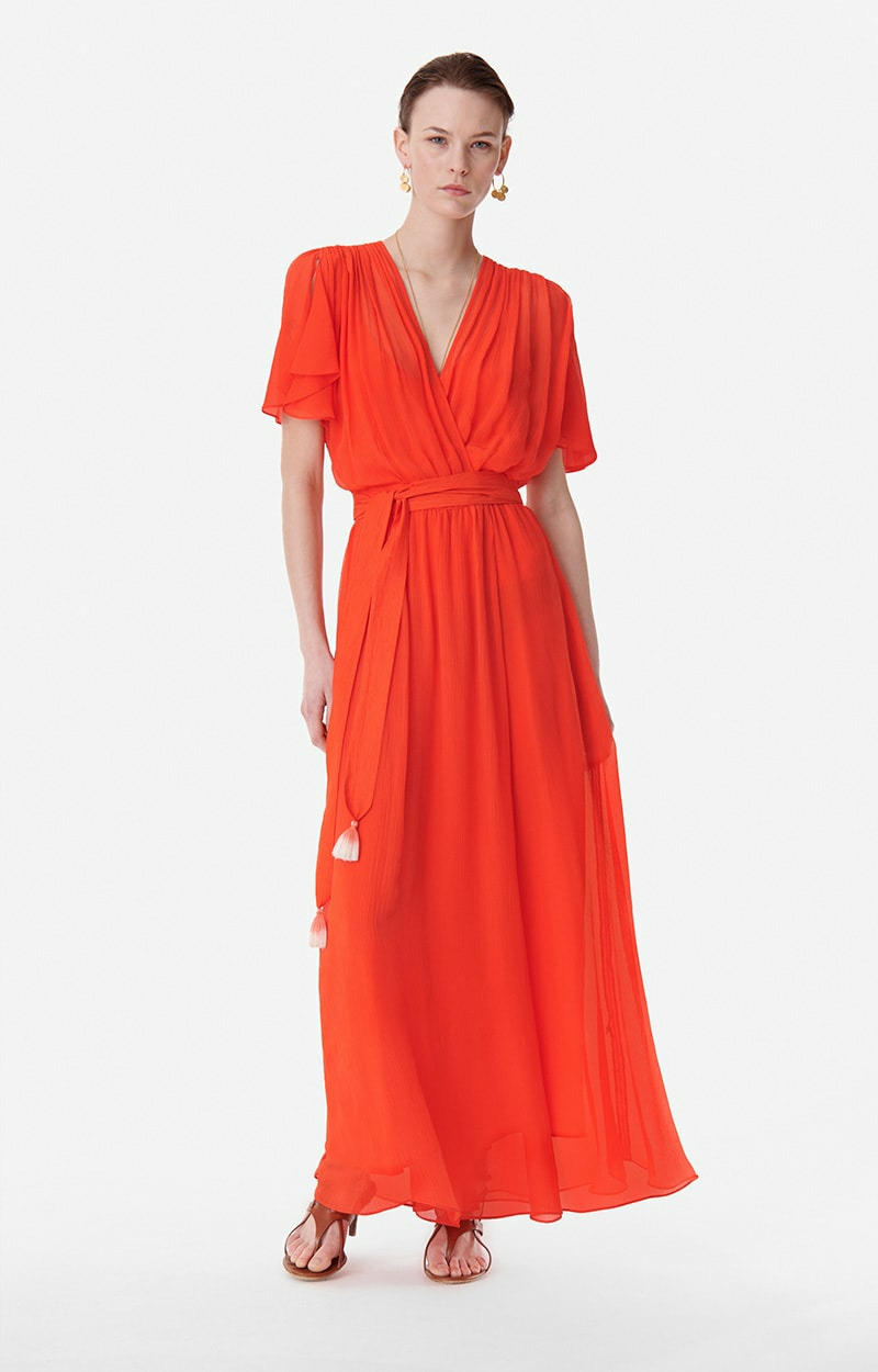 Robe Cidjie En Viscose Et Soie