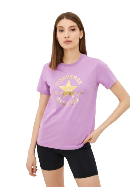 Chuck Patch Metallic Tee Black