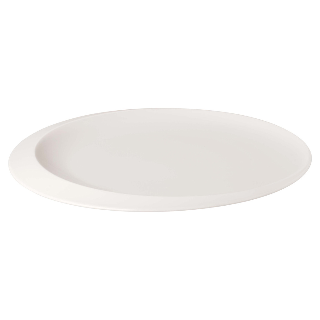 NewMoon - Plat de présentation blanc, en porcelaine haut de gamme