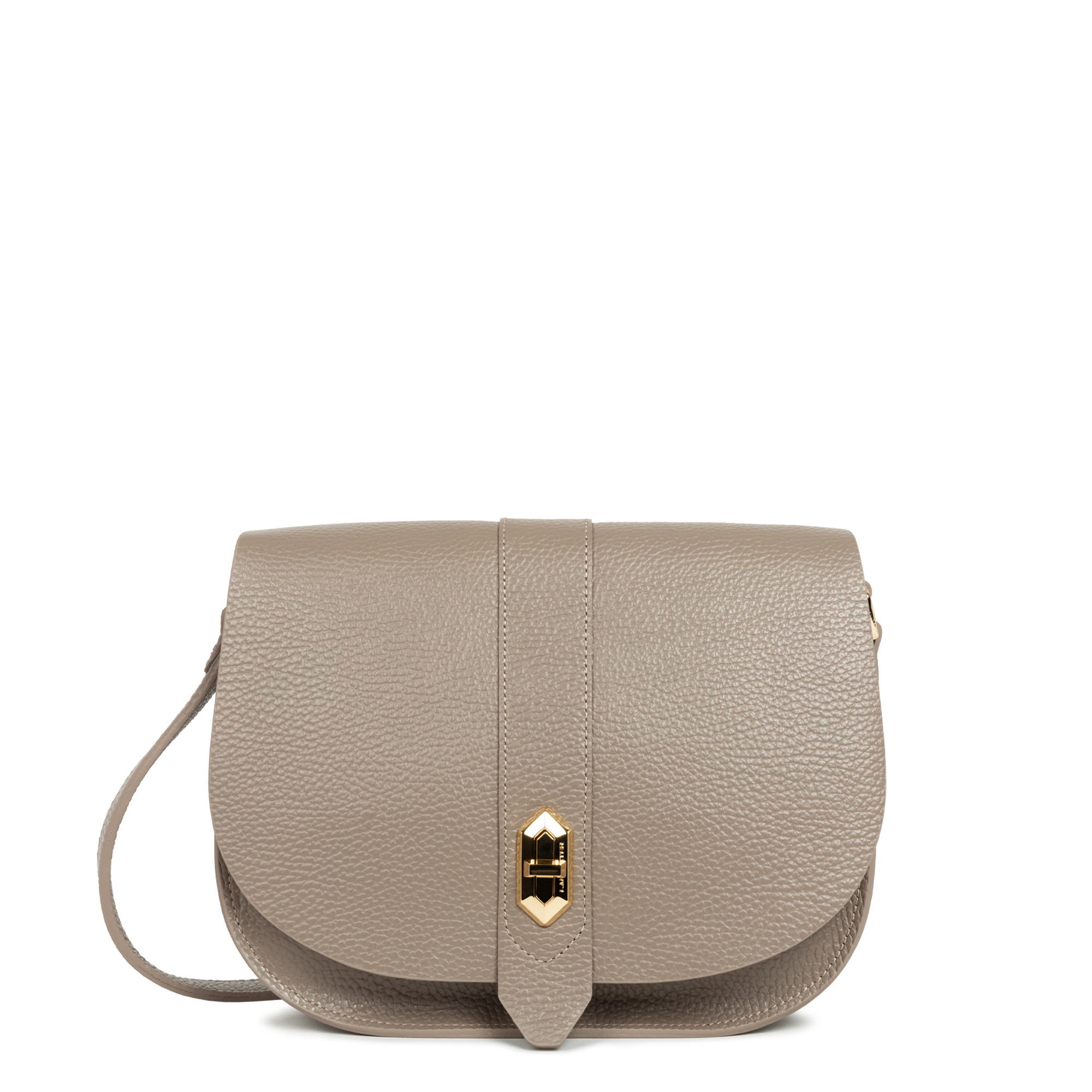 Sac besace A rabat avec fermoir Top Double