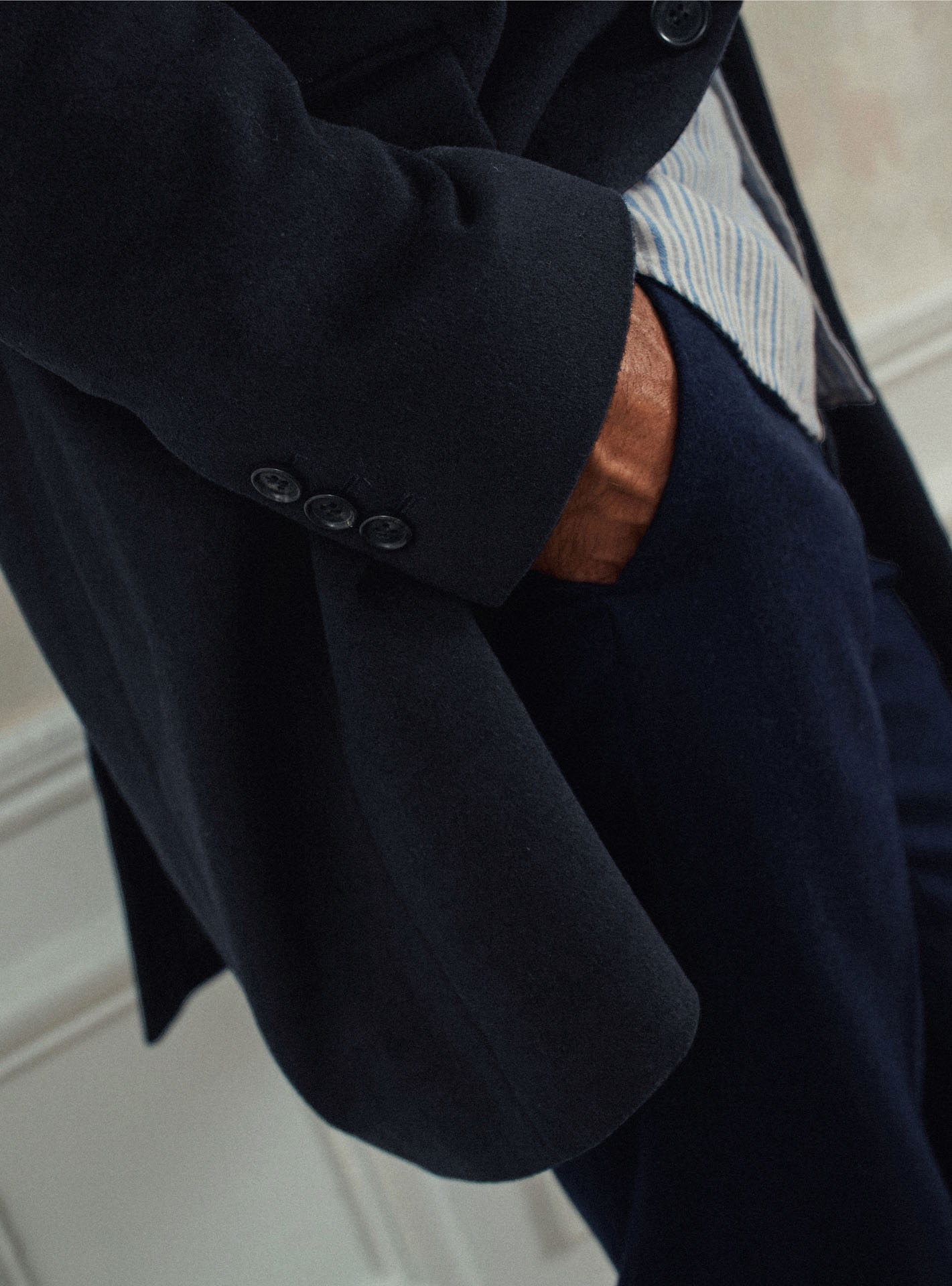Manteau TancrÃ¨de Navy