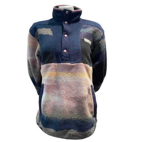 SUNSET CANYON FS PRINTED HALF SNAP Bleu