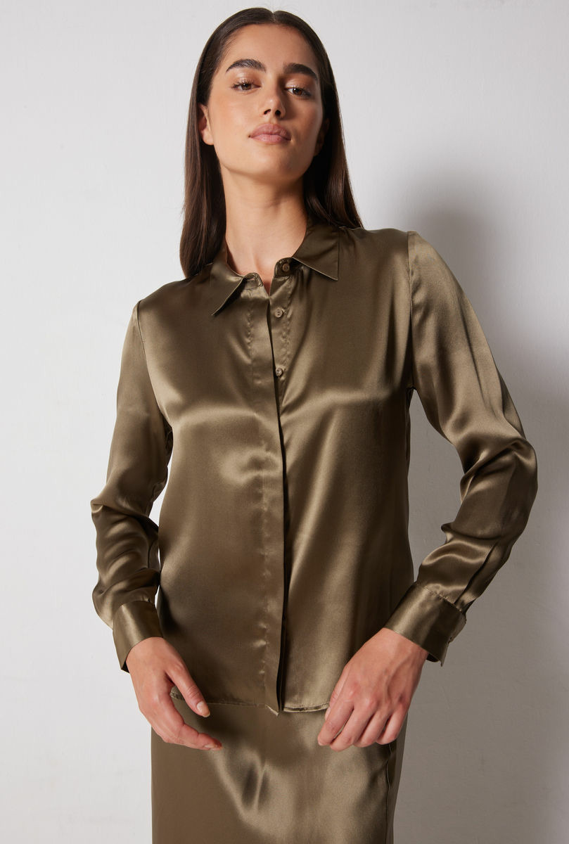 Chemise Soie Juny KAKI