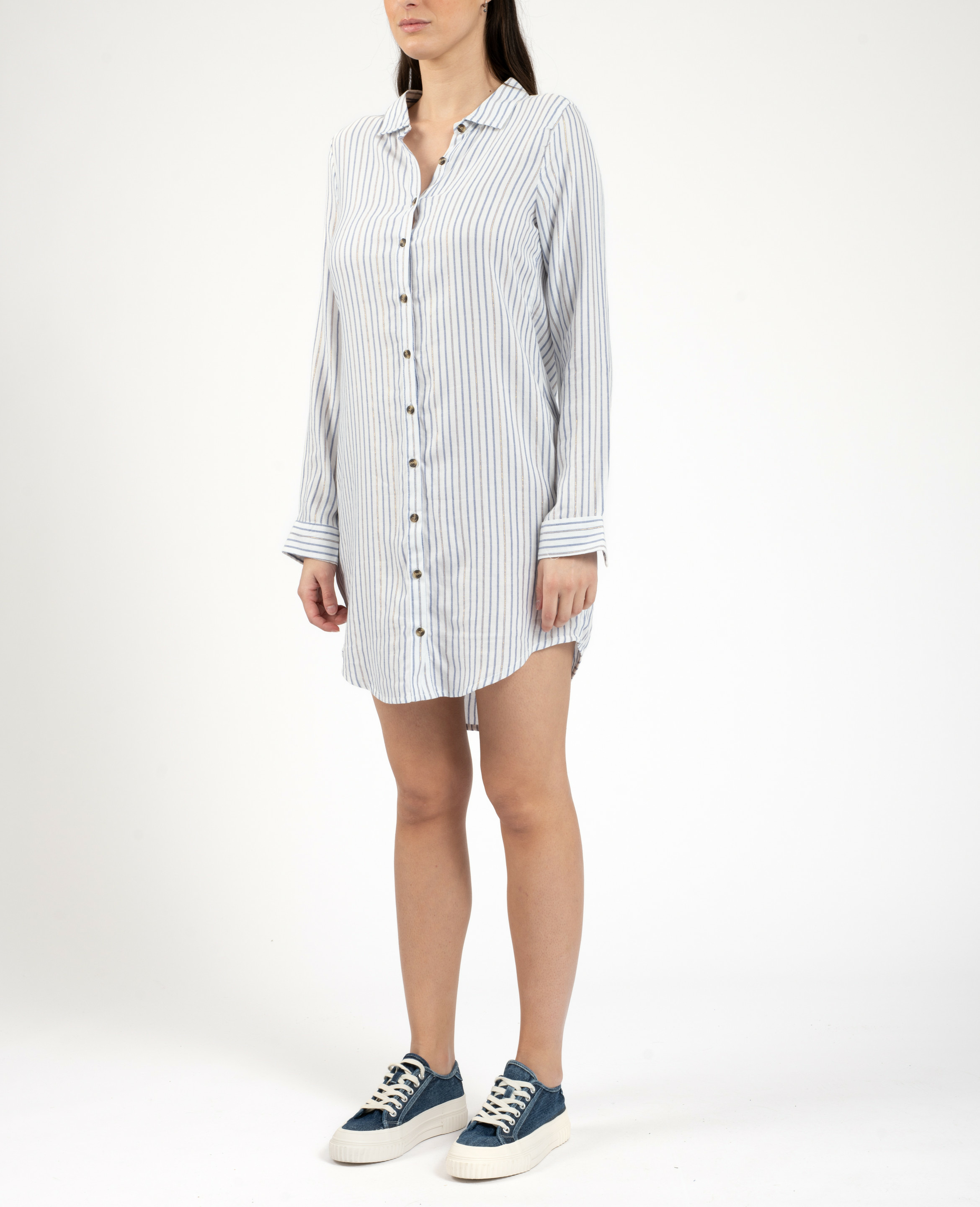 Robe chemise à rayures