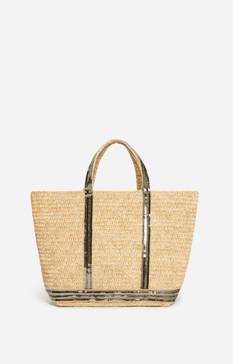 Cabas M En Raphia En Lyocell et Lin