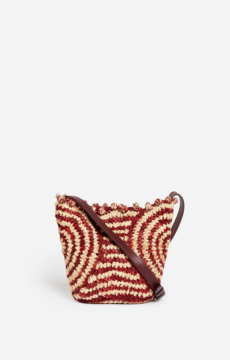 Panier En Raphia En 100% Laine Mérinos