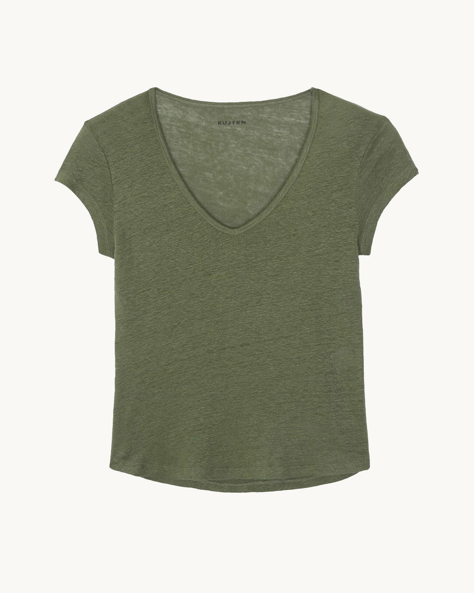 T-Shirt Kaly T-Shirt Col V Manches Courtes Lin