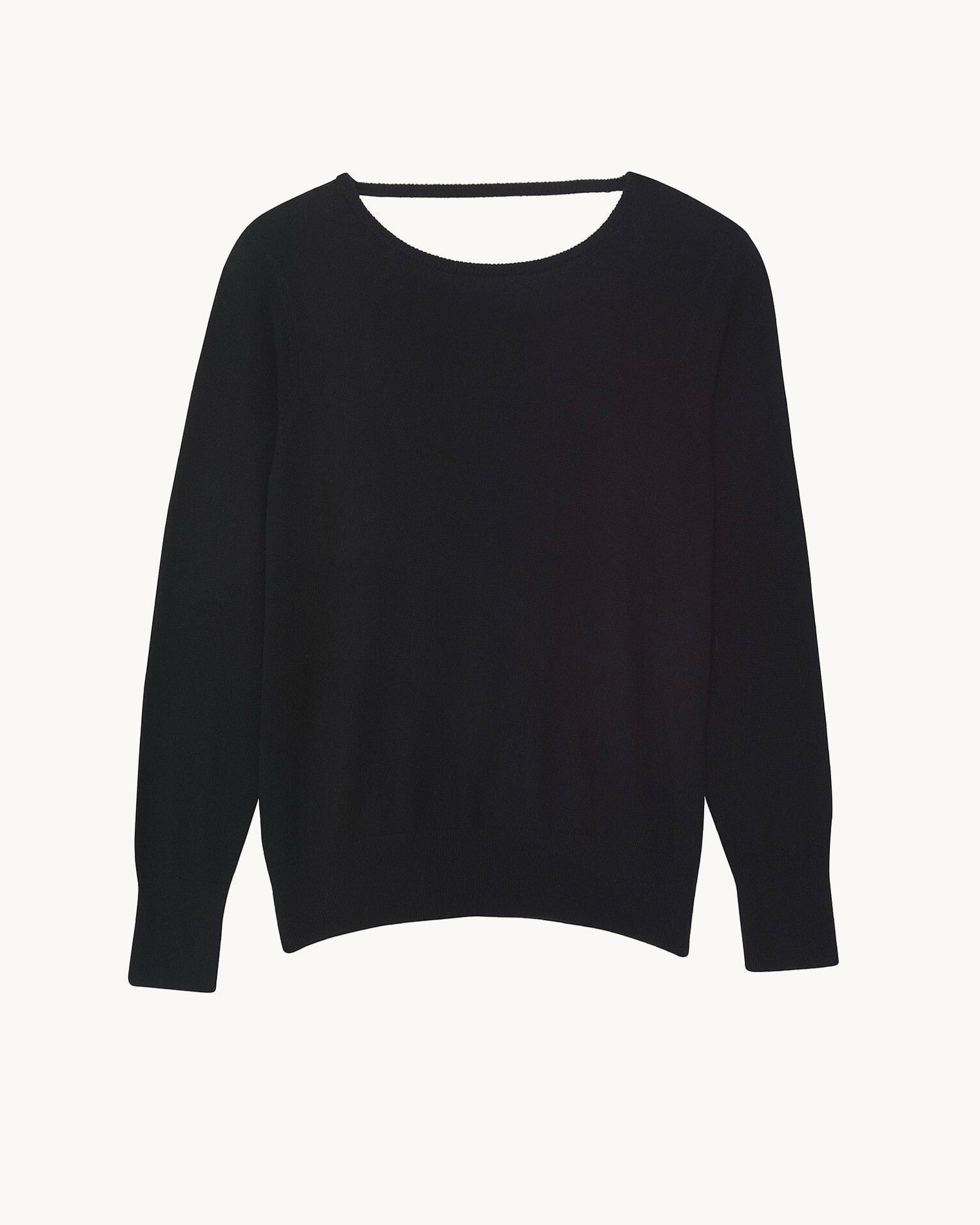 Pull Afida Pull dos nu cachemire col rond femme