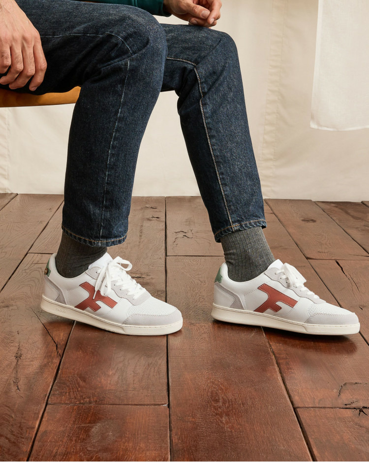 Baskets blanches & terracotta