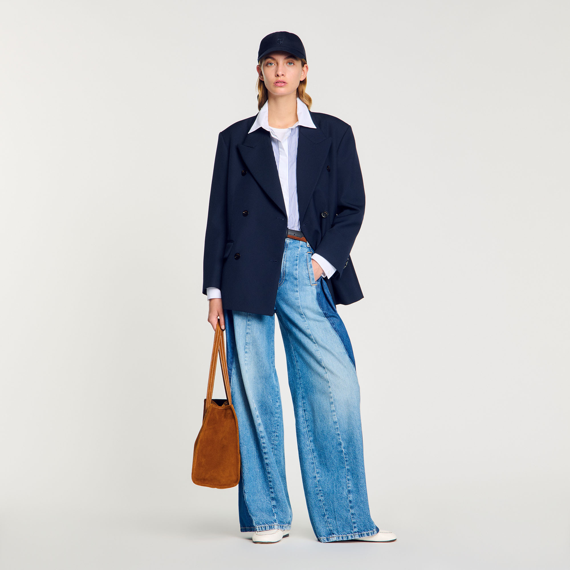 Veste de costume en laine mélangée