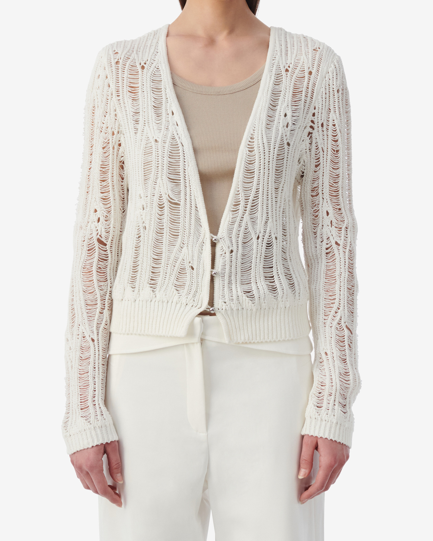 Cardigan En Maille Lâchée