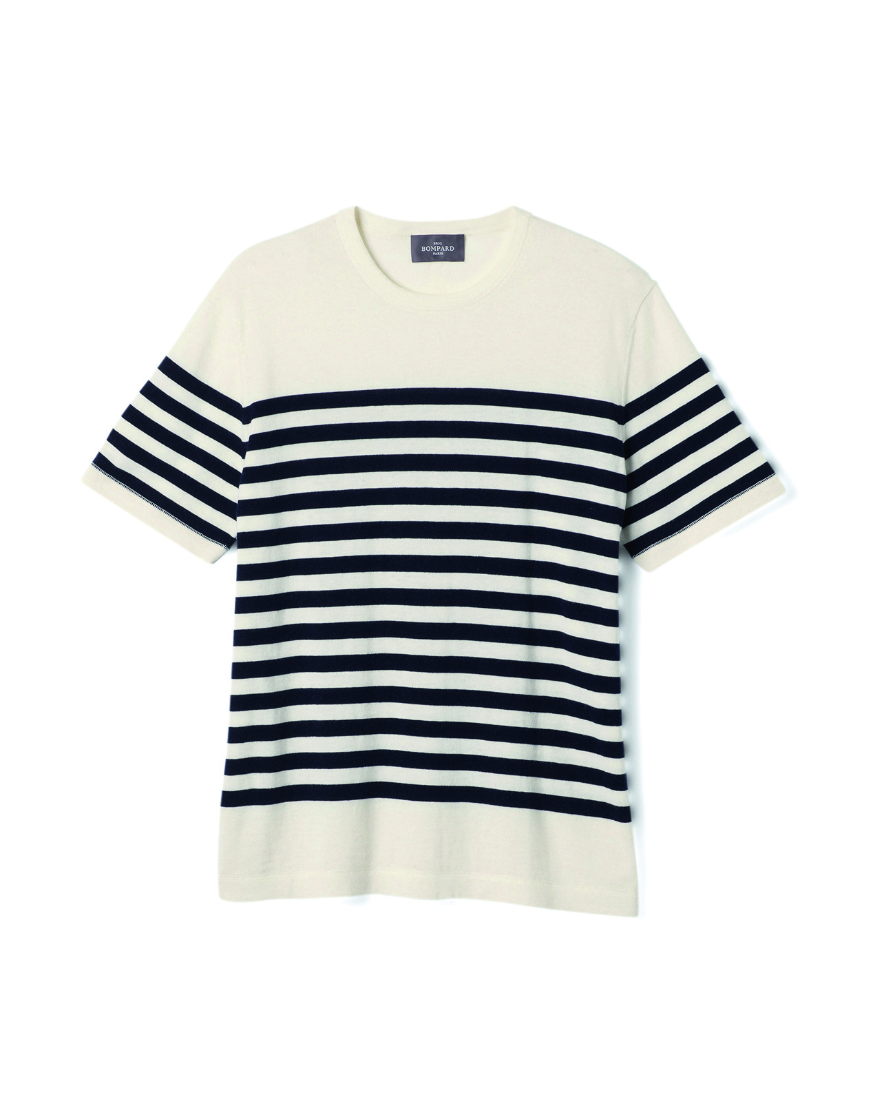 T-shirt marinière ultrafin - Homme - NATUREL/MARINE