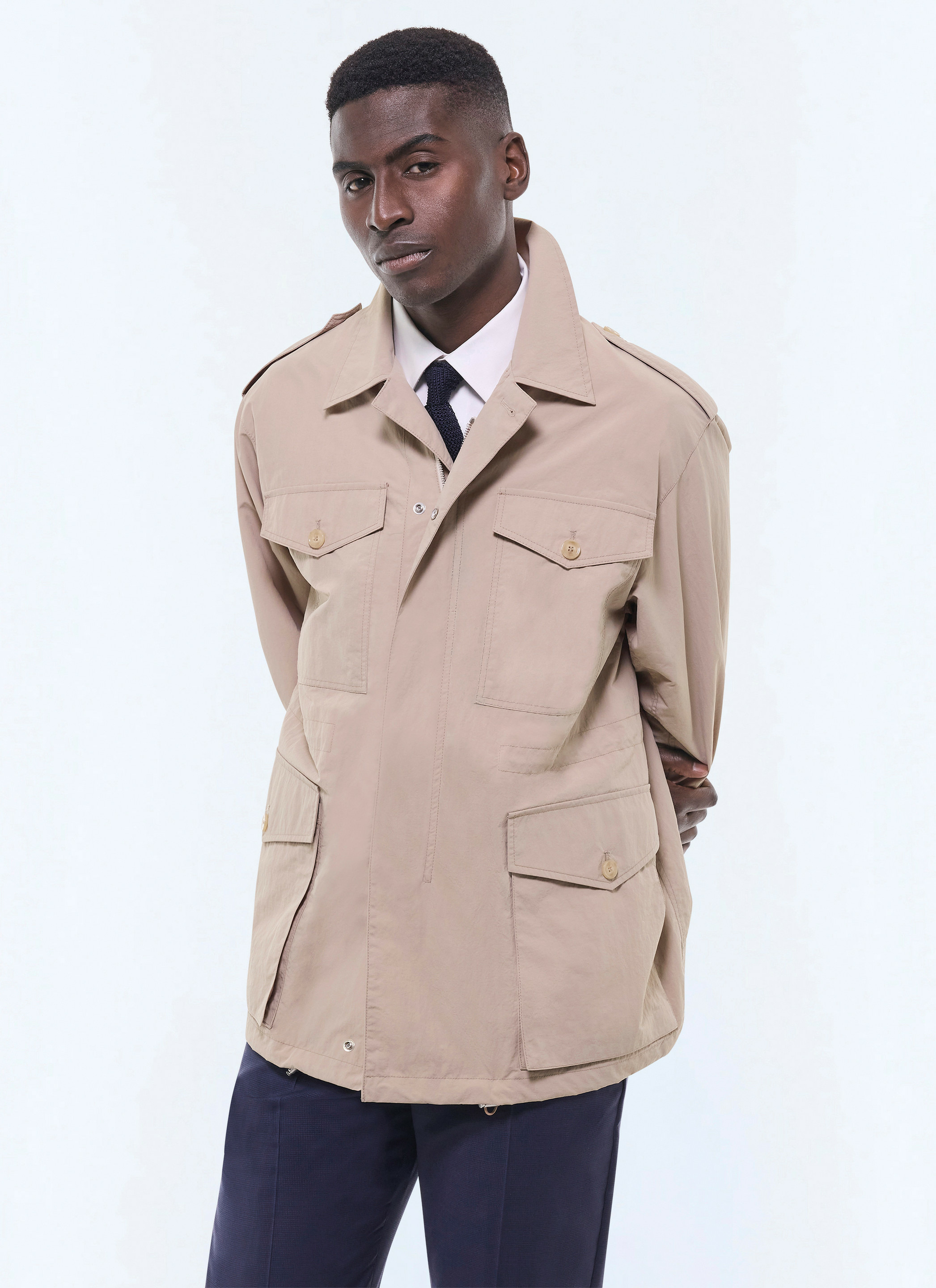 Veste reporter en tissu déperlant