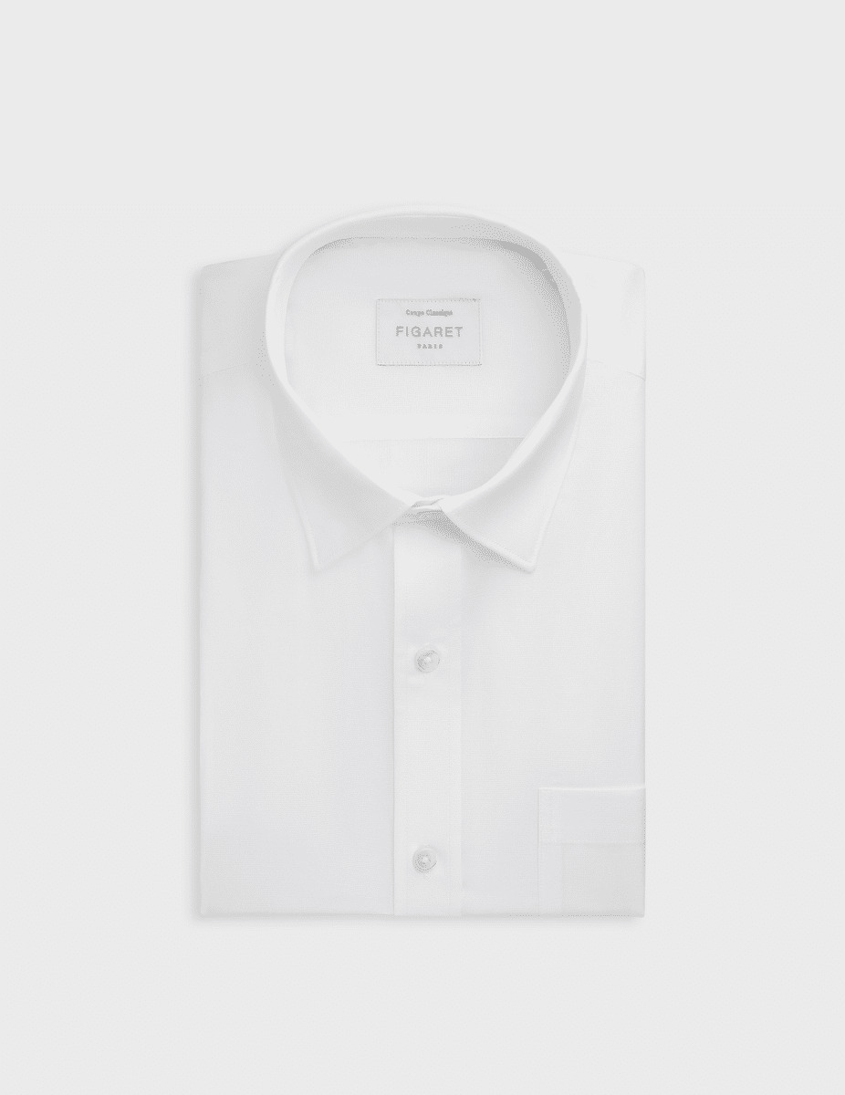 Chemise col Figaret en façonné uni