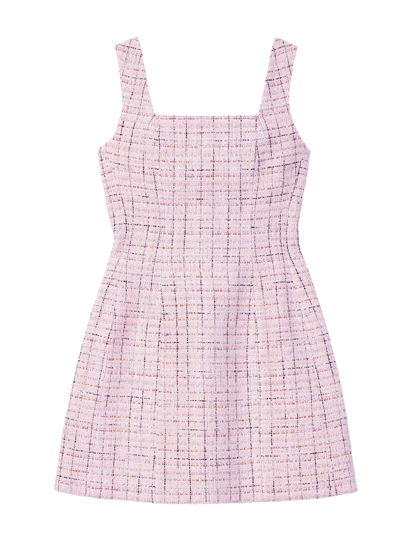 Robe sans manches en tweed
