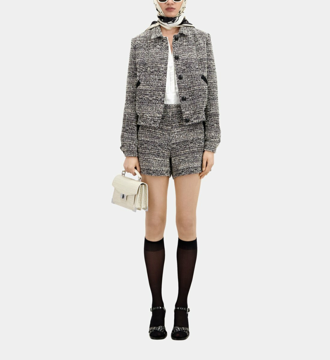 Veste En Tweed Detail Galon Femme