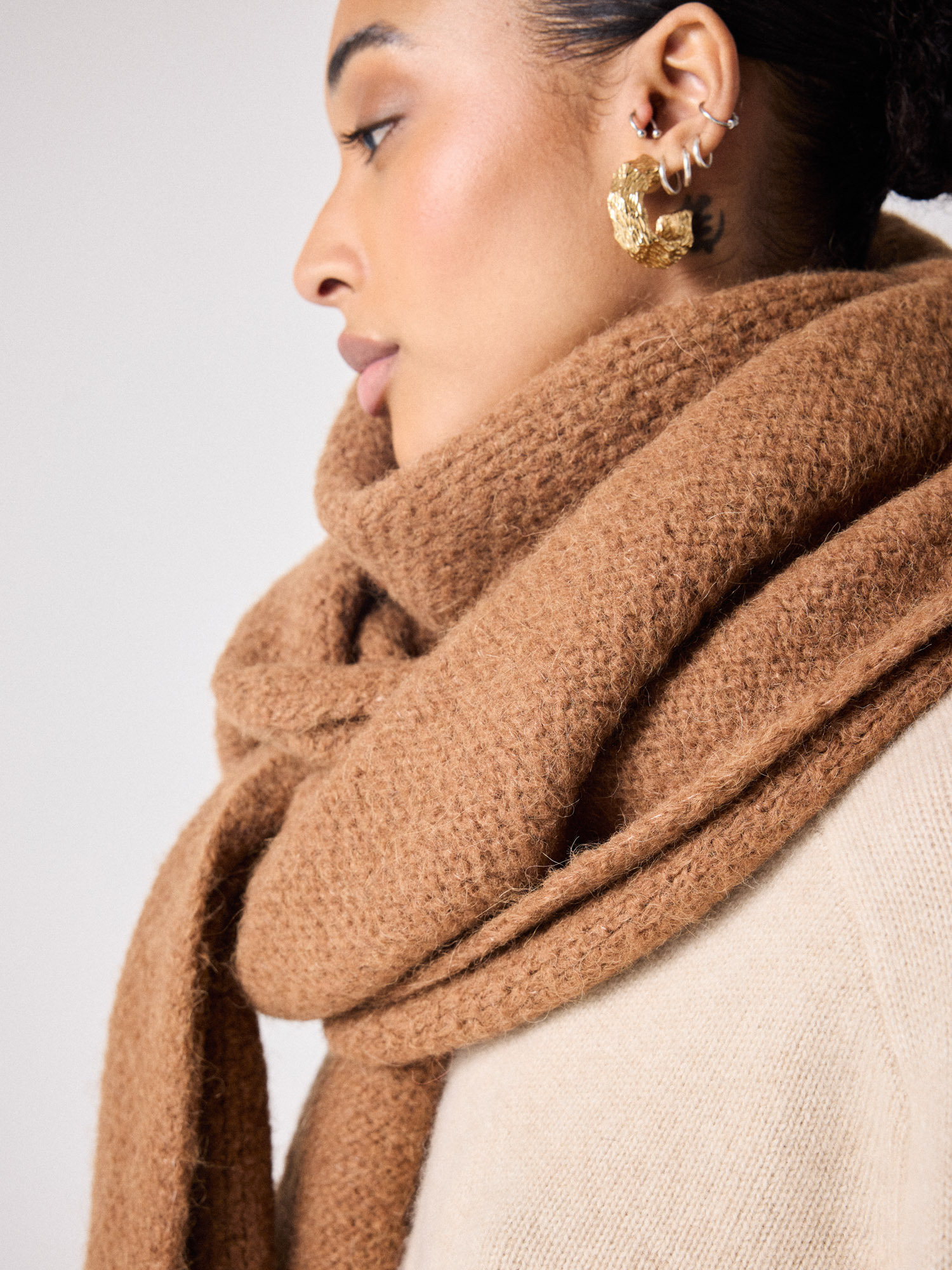 Echarpe laine Lolita CAMEL CHINE