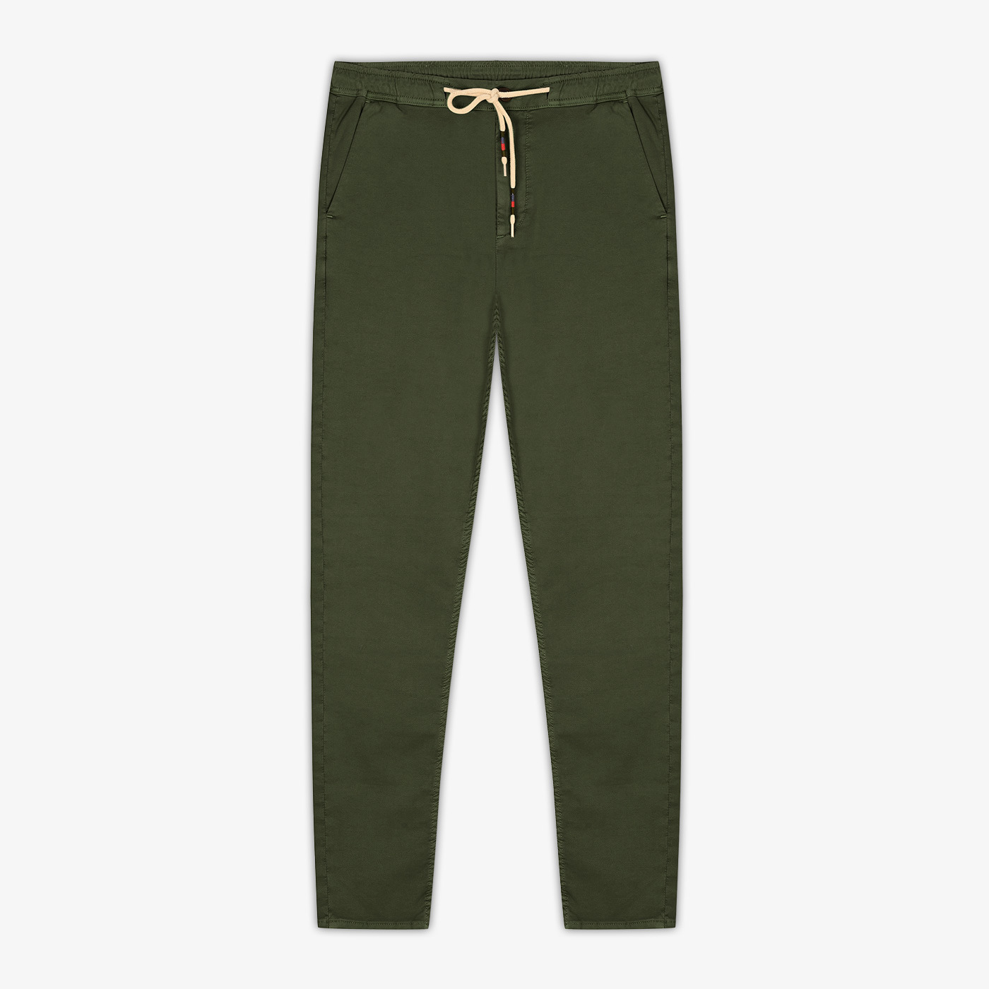 Chino 738 taille élastiquée vert militaire