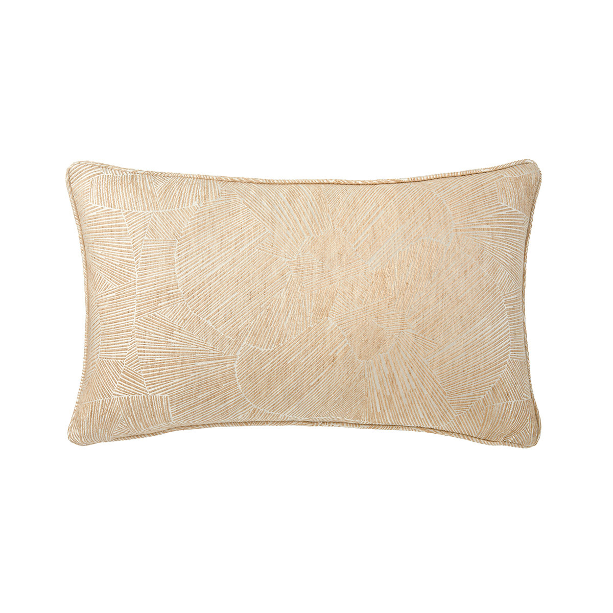 Yves Delorme - Housse de coussin en soie, lin beige, Ombrée