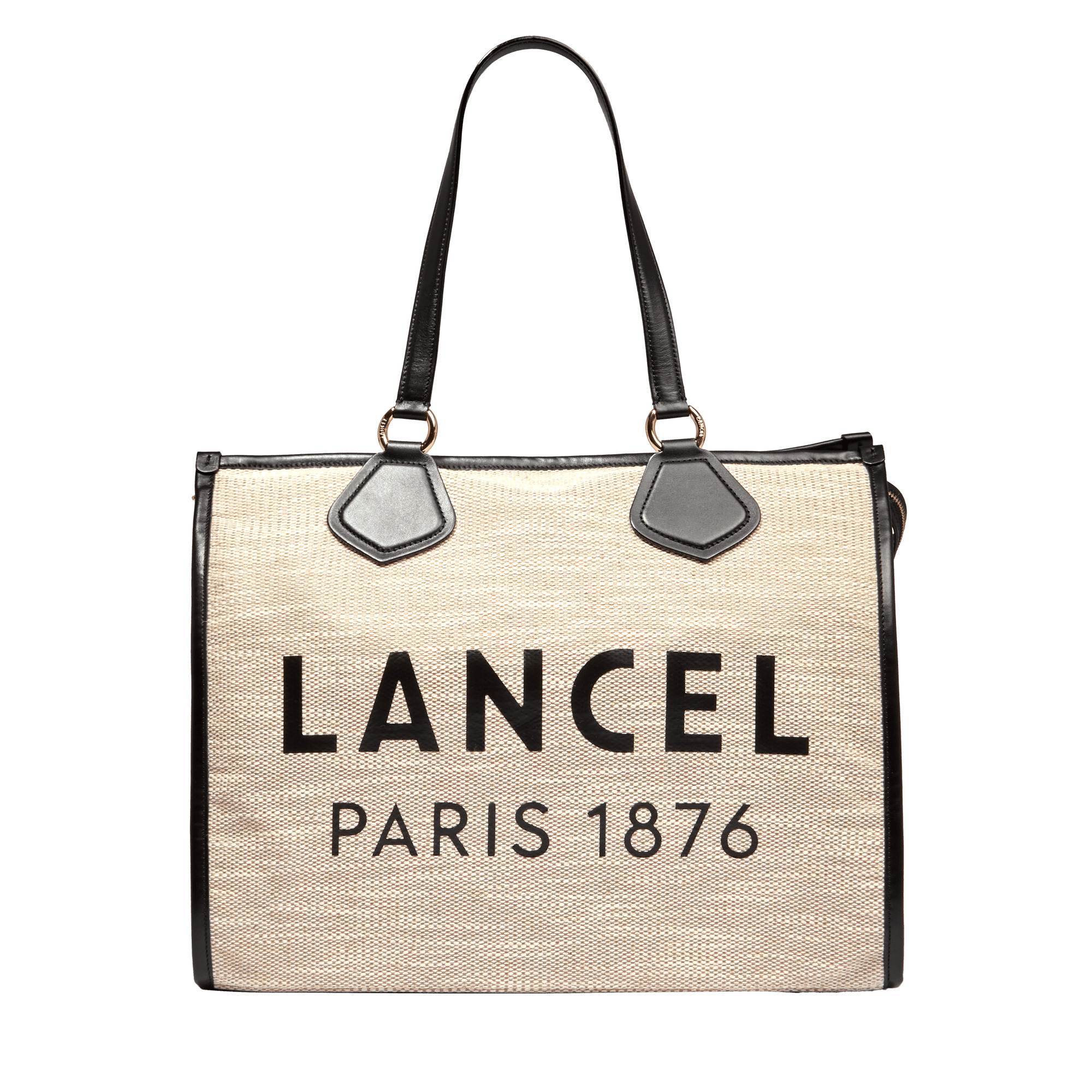 Lancel Tote - Sac Cabas Zippe L - NATUREL/NOIR