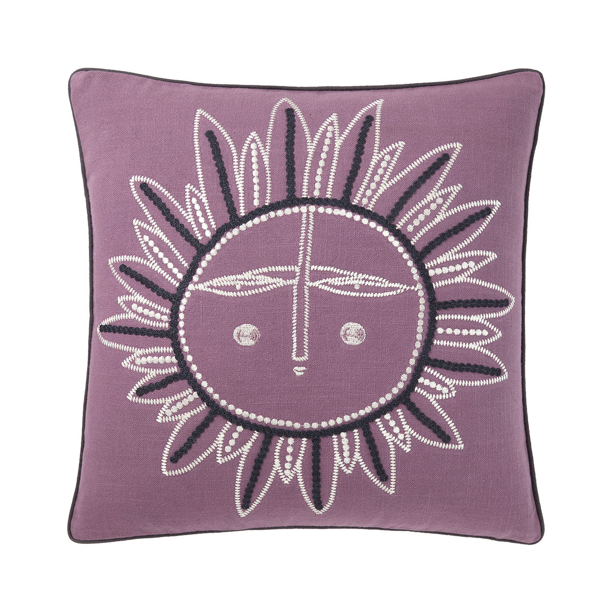 Desforges - Housse de coussin en coton jaune, Zeus