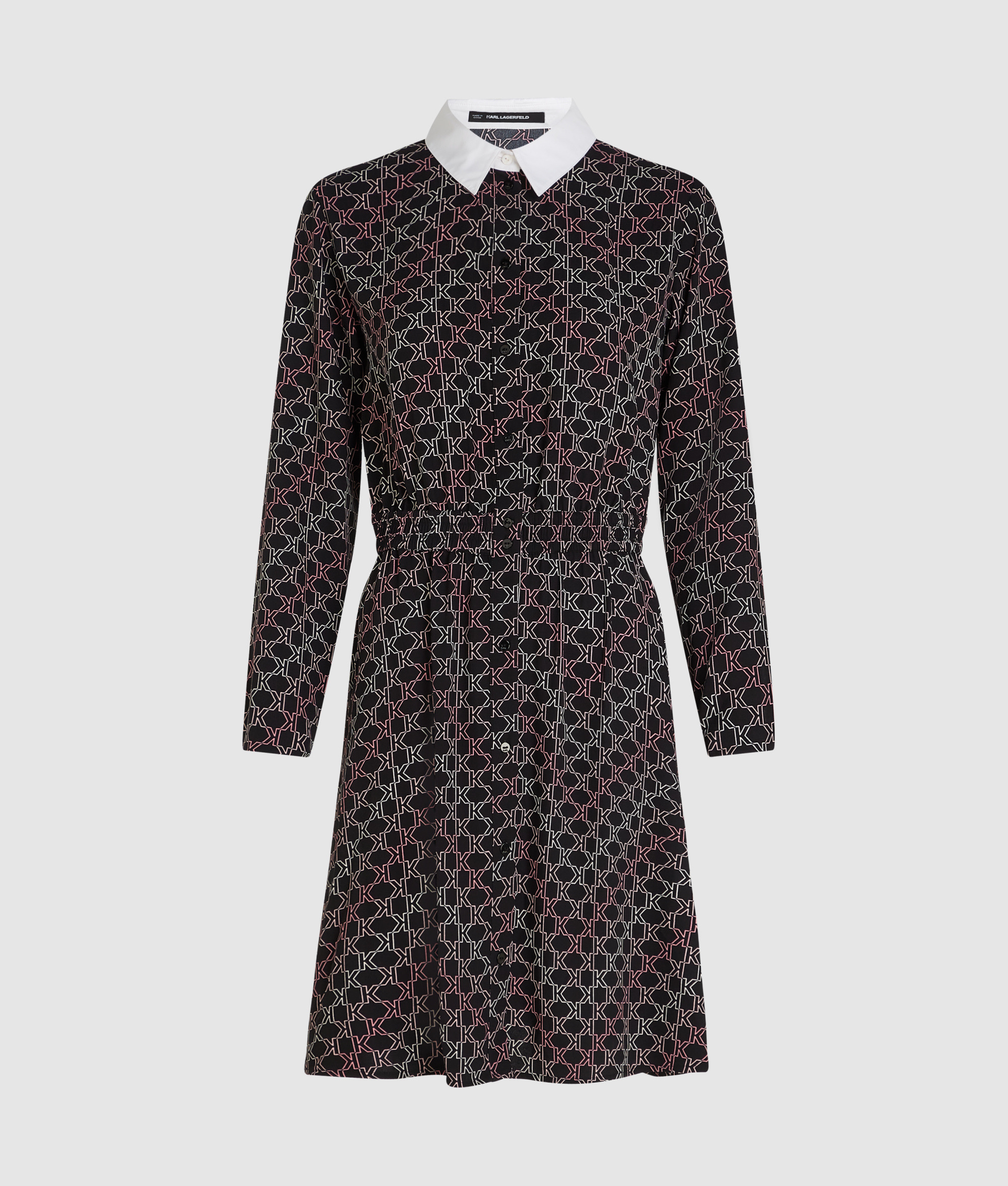 K-CHEVRON AOP SHIRT DRESS