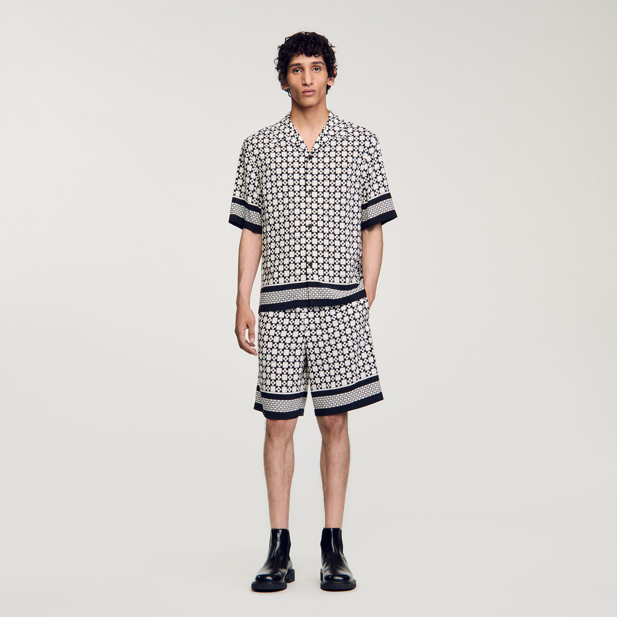 Chemise à manches courtes Square Cross