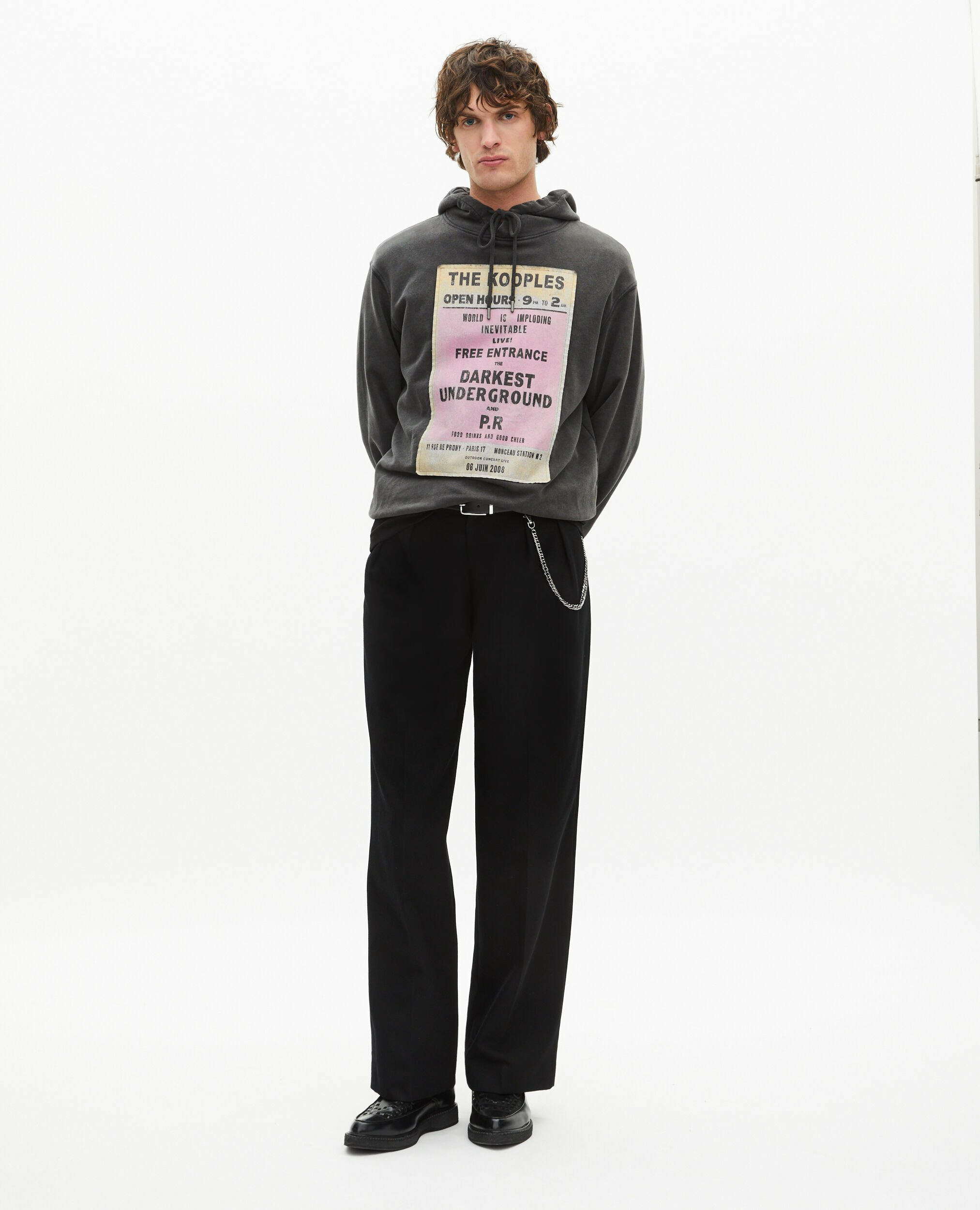 Sweat A Capuche Avec Print Devant