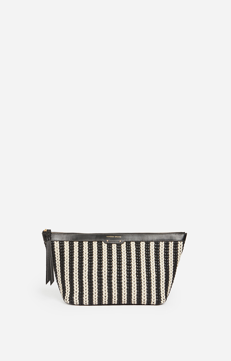 Pochette Cuir Tressée En 100% Cuir D'Agneau